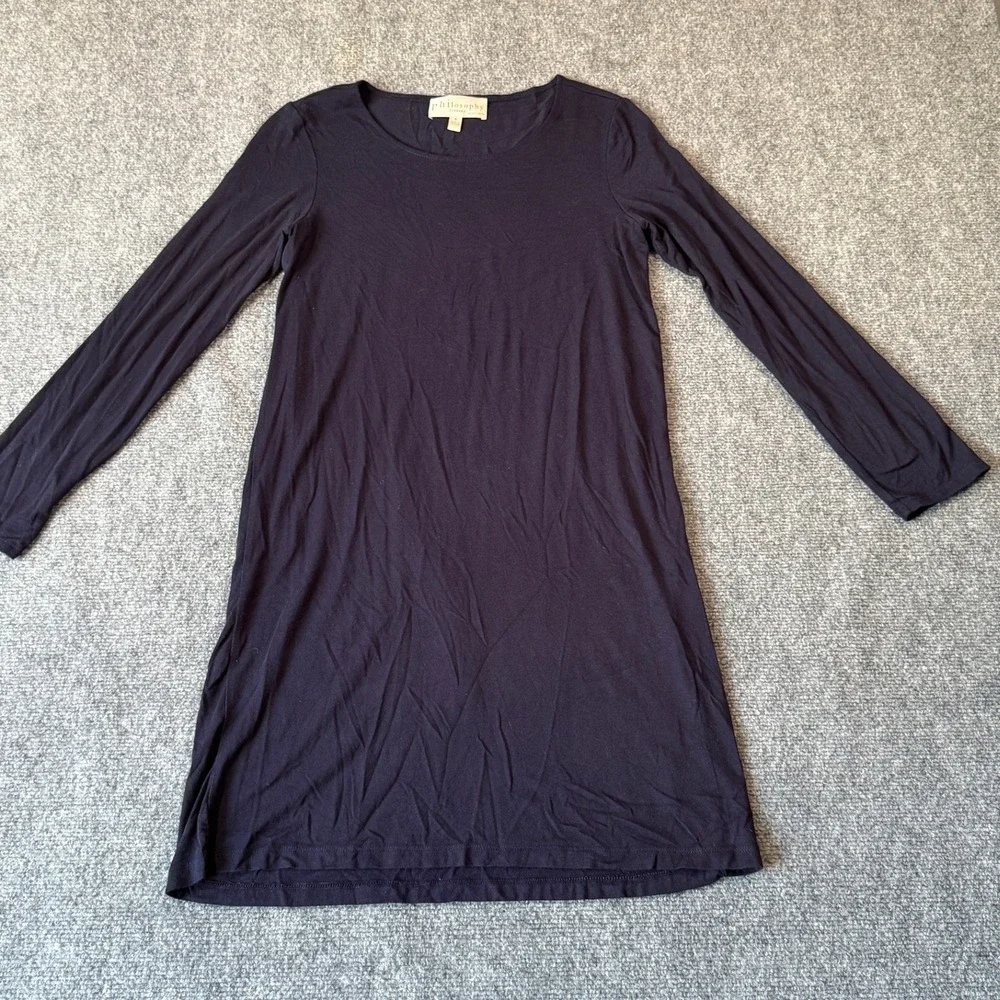 Philosophy Republic Clothing Navy Blue Long Sleeve Casual Dress - Women's Small‎
